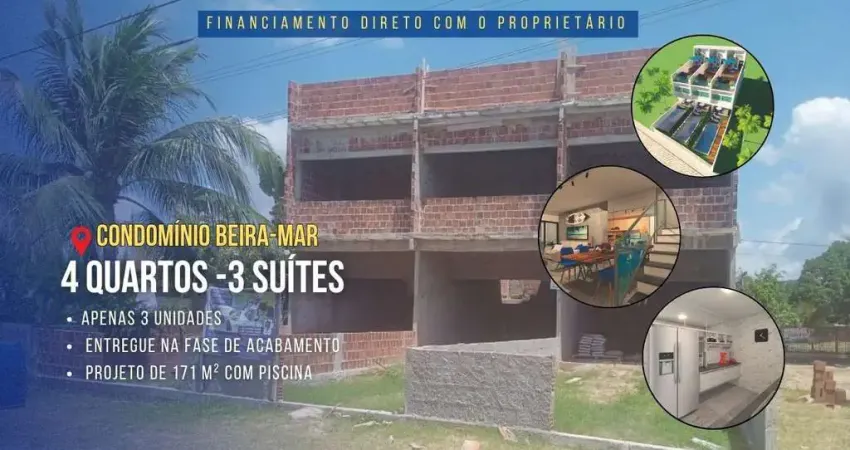 Casa em condomínio para venda em tamandaré, praia dos carneiros, 4 dormitórios, 3 suítes, 4 banheiros