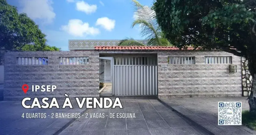 Casa para venda em recife, ipsep, 4 dormitórios, 2 banheiros, 2 vagas