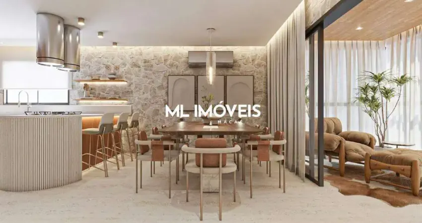 Apartamento à venda, 3 quartos, 3 suítes, 2 vagas, praia do pecado - macaé/rj