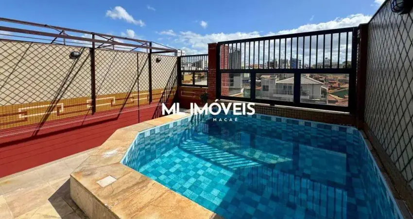 Cobertura à venda, 4 quartos, 1 suíte, 2 vagas, riviera fluminense - macaé/rj