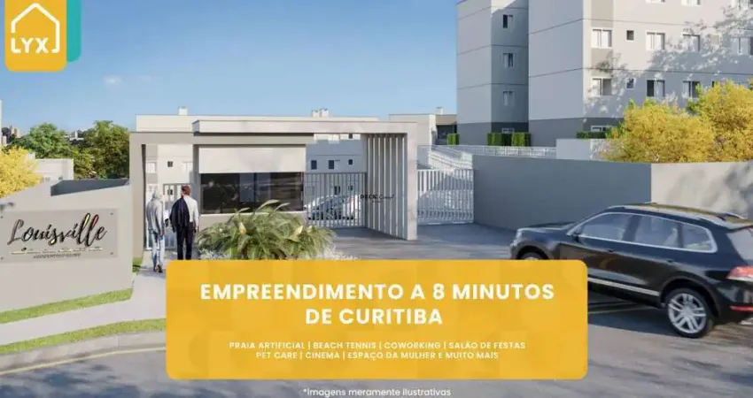 Residencial louisville - lançamento minha casa minha vida - apartamento com 2 dormitórios, opções garden e sacada com churrasqueira a 8 minutos de curitiba