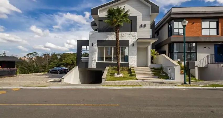 Sobrado de alto padrão em condomínio fechado no bairro atuba com 451m², 4 dormitórios ( sendo 2 suítes e 2 demi ) e 10 vagas de estacionamento - atuba - curitiba - pr