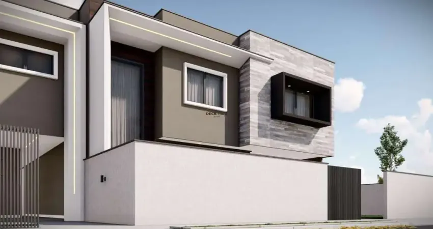 Sobrado novo em são josé dos pinhais com 115m², 3 dormitórios ( sendo 1 suíte ) e 2 vagas - cruzeiro - são josé dos pinhais - pr