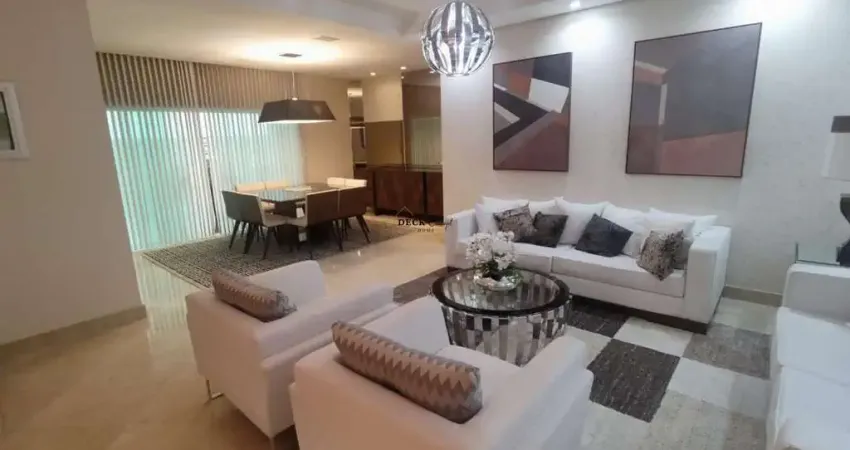 Sobrado de alto padrão mobiliado para locação com 4 quartos com suítes – área 303m² – bairro hugo lange