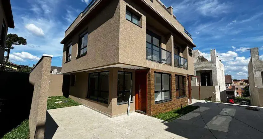 Sobrado triplex com terraço, 3 quartos e 2 vagas de garagem para alugar no tingui, curitiba – pr