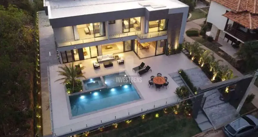 Casa mobiliada com 8 suítes à venda em escarpas do lago - capitólio - mg