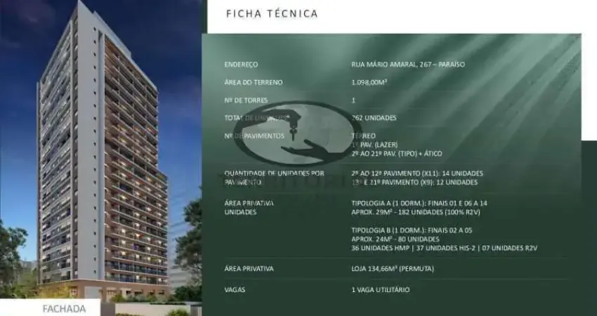 Apartamento à venda na Rua Mário Amaral, Paraíso, São Paulo