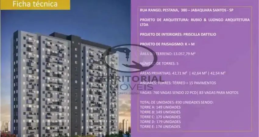 Apartamento com 2 quartos à venda na Avenida Rangel Pestana, Jabaquara, Santos