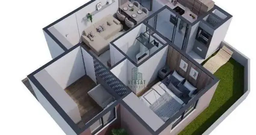 Apartamento Garden à venda, 45 m² por R$ 399.414,00 - Novo Mundo - Curitiba/PR