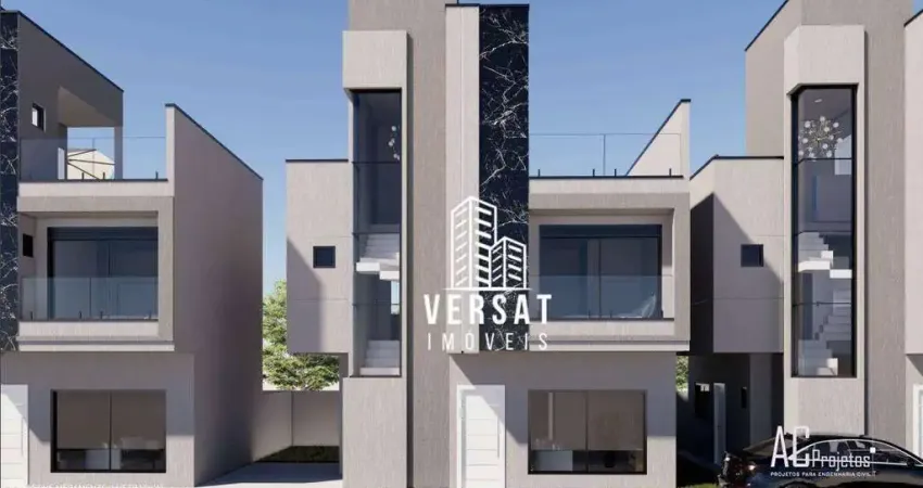 Sobrado com 3 dormitórios à venda, 127 m² por r$ 948.000 - capão raso - curitiba/pr