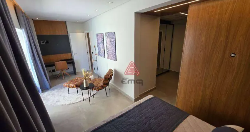 Apartamento com 1 dormitório para alugar, 80 m² por R$ 7.217,00/mês - Santana - São Paulo/SP