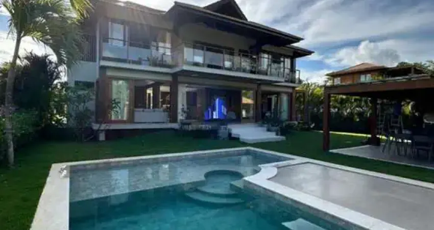 Casa à venda enseado do castelo em praia do forte r$ 11.500.000,00 porteira fechada, decorada, 4 suítes, piscina, área gourmet, próxima ao mar!