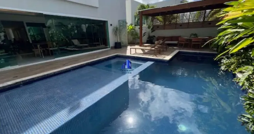 Casa à venda alphaville ii salvador r$ 4.790.000,00 decorada, 4 suítes, 3 closets, energia fotovoltaica, armários, piscina, área gourmet!