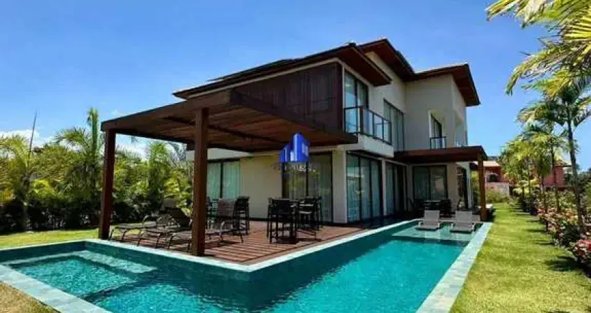 Casa à venda em praia do forte, condomínio ilha dos pássaros r$ 3.850.000,00 mobiliada, porteira fechada, casa nova, piscina, espaço gourmet, 5 suítes