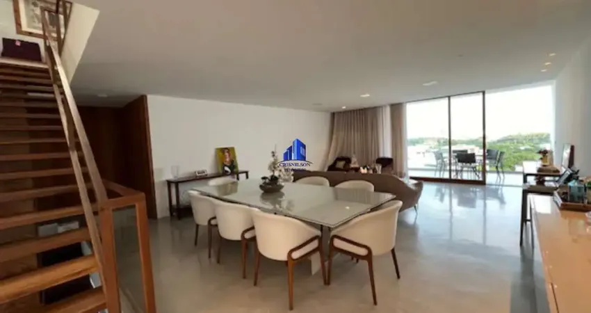 Casa à venda alphaville ii salvador r$ 3.900.000,00 piscina, espaço gourmet climatizado, sala de tv, 4 suítes, closet, área construída 380 m²!