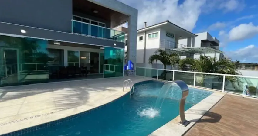 Casa à venda alphaville ii salvador r$ 5.200.000,00 porteira fechada, mobiliada, móveis novos, 4 suítes, 4 closets, melhor localização do condomínio