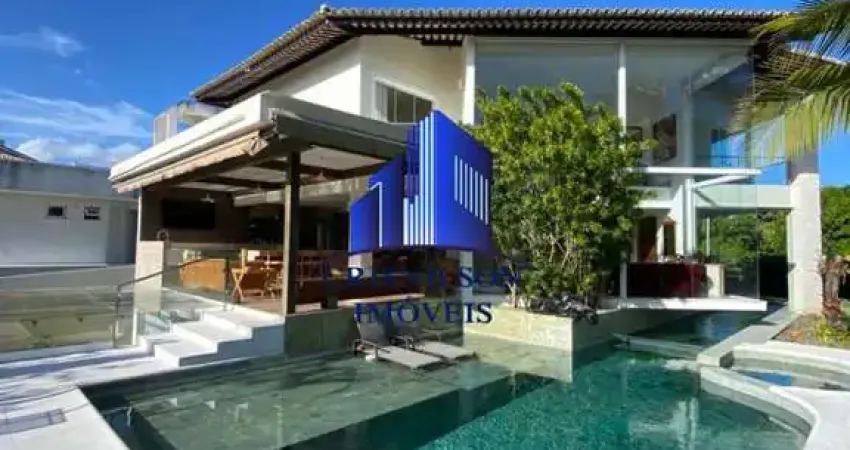 Casa á venda buscaville em busca vida r$ 4.900.000,00 decorada, piscina com área gourmet, 3 suítes sendo 1 suíte máster com closet e banheira, energia fotovoltaica, gabinete.