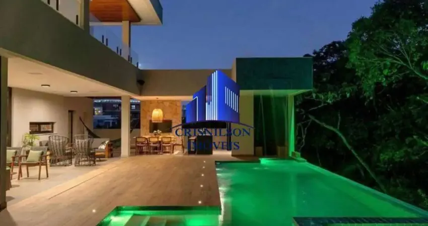 Casa à venda alphaville ii salvador r$ 7.900.000,00, nova, 4 suítes climatizadas, 3 closets, banheira, armários  'bahia closet'