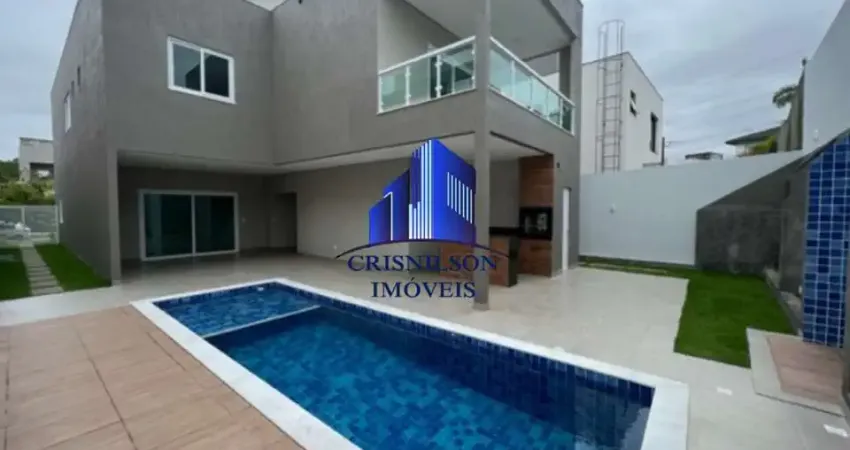 Casa à venda alphaville ii salvador r$ 3.850.000,00, nova, 4 suítes, 4 closets, mobiliada, piscina, espaço gourmet!