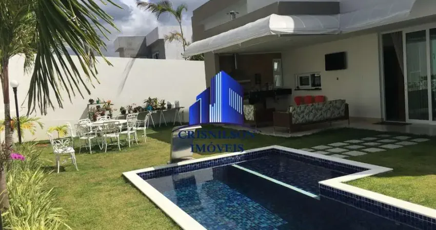 Casa à venda alphaville litoral norte i, decorada, r$ 1.890.000,00, 4 suítes, energia fotovoltaica, piscina, espaço gourmet