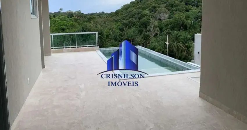Casa à venda alphaville ii salvador, r$ 4.200.000,00, nova, pronta para morar, 4 suítes, piscina com espaço gourmet amplo com vista para mata!