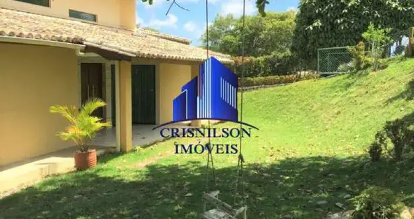 Casa à venda condomínio encontro das águas, r$ 3.200.000,00, frente para lagoa, 4/4, varandas, campo de futebol privativo, terreno 3.373,00 m²