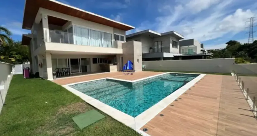 Casa à venda alphaville ii salvador r$ 4.990.000,00 piscina, área gourmet, terreno plano, 4 suítes, suíte máster com closet e banheira!