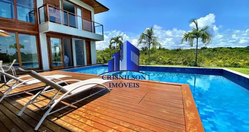 Casa à venda condomínio piscinas naturais jacarandás, praia do forte r$ 6.500.000,00, porteira fechada, 5 suítes!