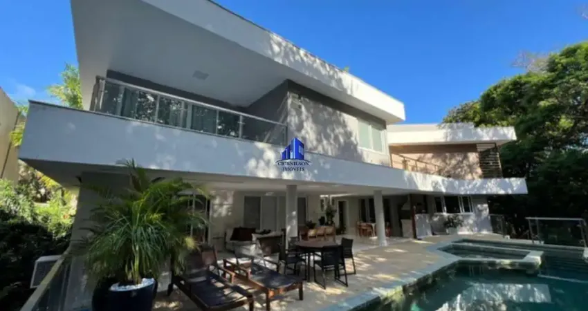 Casa à venda alphaville i salvador r$ 10.800.000,00 porteira fechada, 6 suítes com varandas e closets, banheira, piscina grande com área gourmet