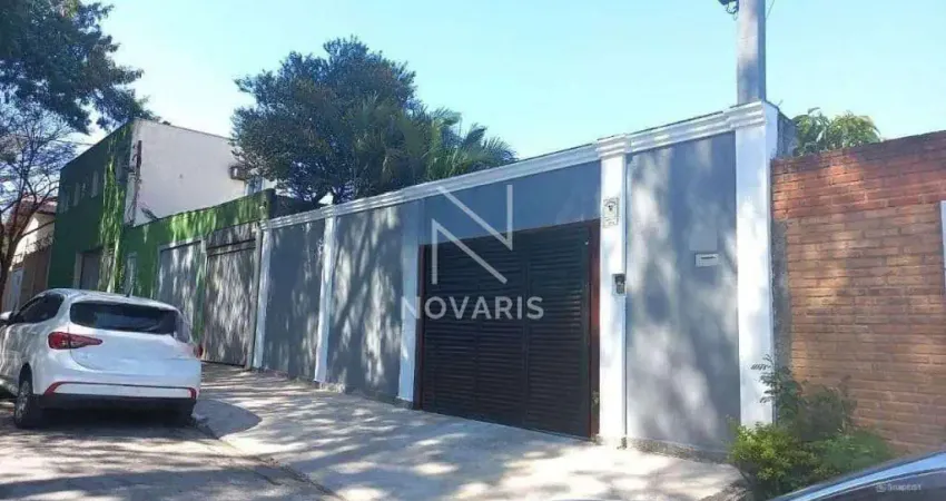 Casa térrea terreno com 300m² com 3 dormitórios sendo 1 suíte, 5 vagas - parque maria helena