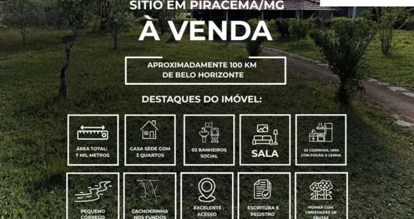 Chácara / sítio com 3 quartos à venda na Sítio Sitio Piracema, 00, Zona Rural, Piracema