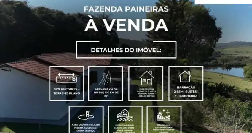 Chácara / sítio com 4 quartos à venda na Fazenda Paineiras, Zona Rural, Itaguara