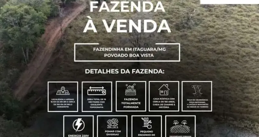 Chácara / sítio à venda na Fazenda Fazenda Boa Vista, Zona Rural, Itaguara