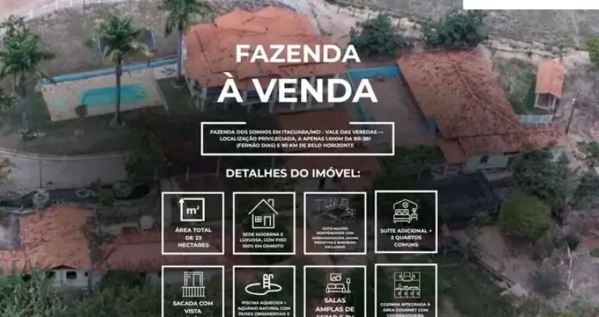 Chácara / sítio com 5 quartos à venda na Fazenda Rural, Zona Rural, Itaguara
