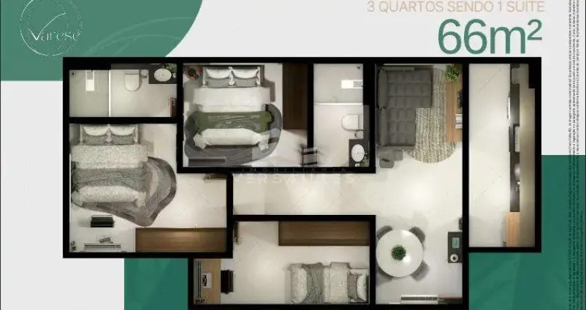 Apartamento com 3 quartos à venda na Rua Joaquim Martins, 4351, Nova Esperança, Porto Velho