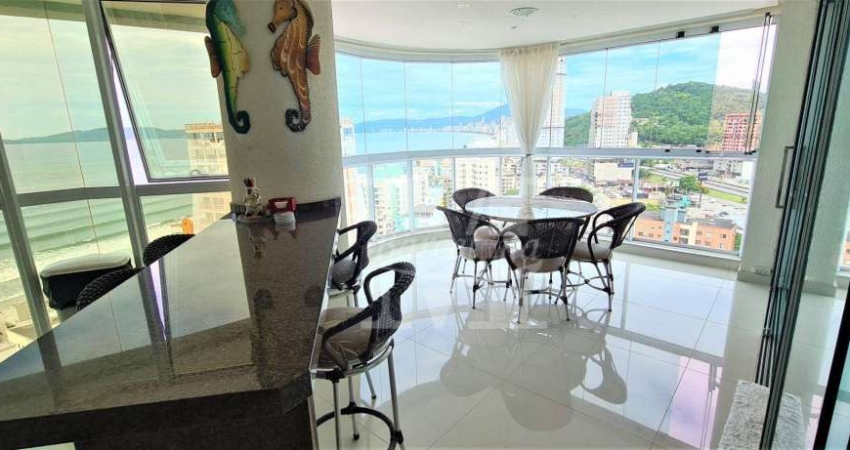 AVENIDA NEREU RAMOS. FRENTE PARA  O MAR. ANDAR ALTO. 4 SUÍTES. CHURRASQUEIRA. PISCINA. MOBILIADO. PERMUTA.