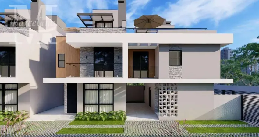 Sobrado triplex residencial terrazza hauer 03 quartos 01 suite persianas automatizadas churrasqueira no ático