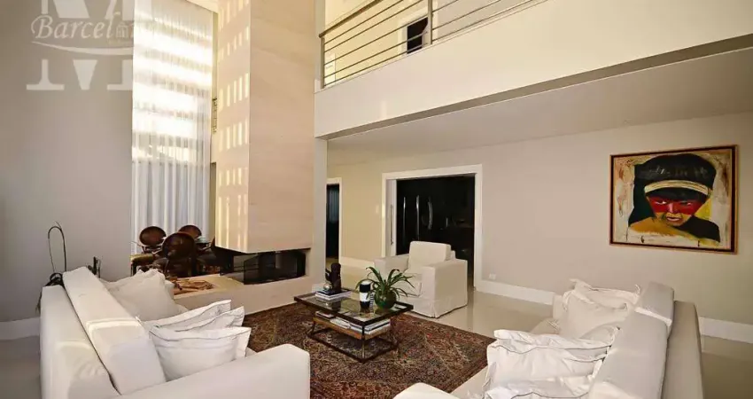 Casa alto padrão de esquina em santa felicidade/butiatuvinha - 4 suites, semimobiliada, espaço gourmet e terreno.