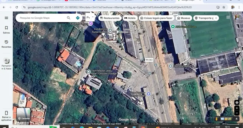 Oportunidade terreno com 1.439,70 m²  em ponta negra prox. ao estádio do abc