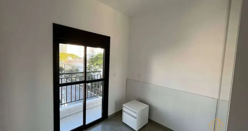Apartamento com 1 dormitório, 30 m² - venda por r$ 350.000,00 ou aluguel por r$ 2.850,00/mês - parque são jorge - são paulo/sp
