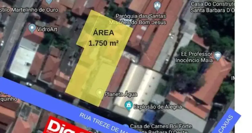 Terreno comercial à venda no Centro, Santa Bárbara D'Oeste