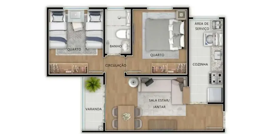 Apartamento com 2 quartos à venda na Cidade Nova, Santa Bárbara D'Oeste 