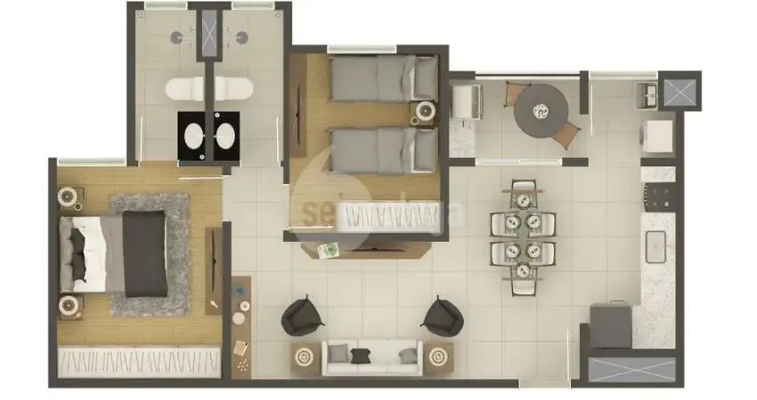 Aluguel de apartamento 2 dorms, no villa helvétia, indaiatuba