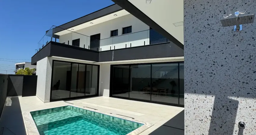 Sobrado moderno com piscina aquecida e 4 suites no villagio wanel