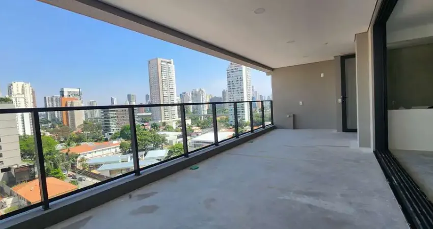 Cobertura 330m² 4 suítes 4 vagas nova no contrapiso Brooklin Novo