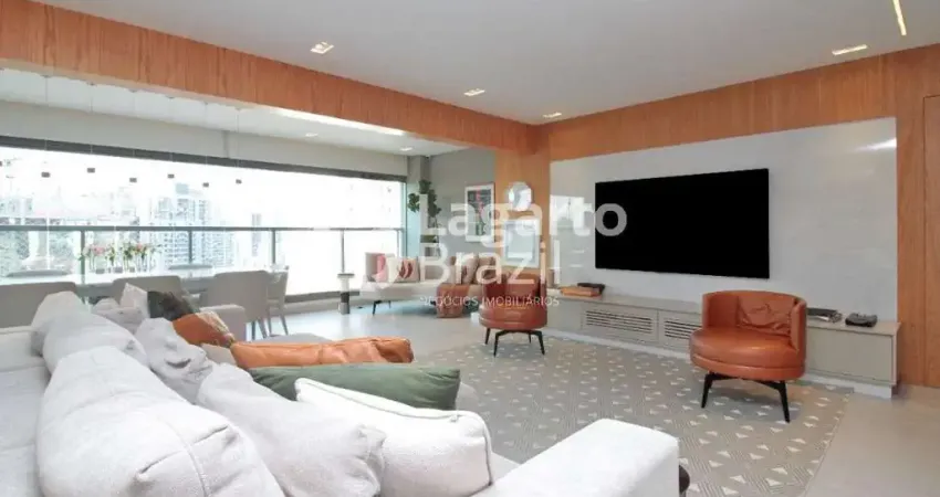 Apartamento no brooklin com 181 m², 3 quartos sendo 3 suítes à venda