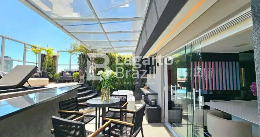 Cobertura com 305 m², 4 dormitórios sendo 3 suítes à venda no bairro brooklin.
