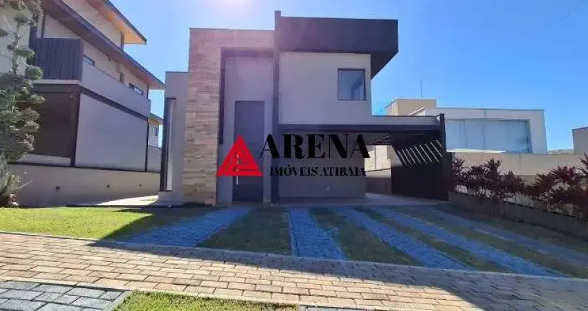 Linda casa em condomínio à venda em atibaia-sp, condomínio figueira garden - 4 suítes, 3 salas, 6 banheiros, 6 vagas - 380m².