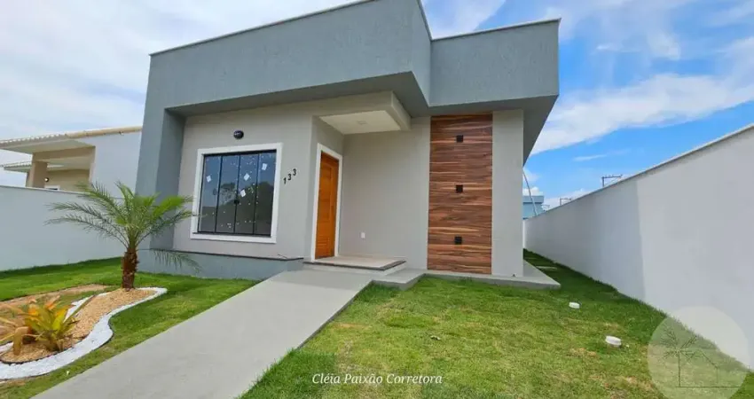 Belíssima casa com 3 quartos e área gourmet, em condomínio fechado, maricá rj.