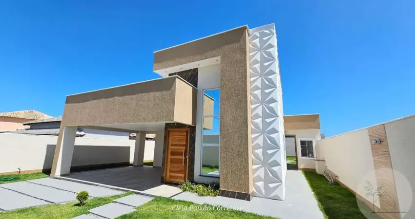 Linda casa moderna com 3 quartos sendo 1 suíte à venda em itaipuaçú, maricá!
